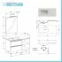 Mobile bagno sospeso 100 cm Master bianco con cassetti e vani