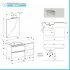 Mobile bagno sospeso 100 cm Master rovere con specchio su pannello