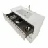 Mobile bagno a terra 100 cm Master bianco con lavabo e specchio