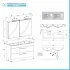 Mobile bagno sospeso 120 cm Smart grigio legno con specchio