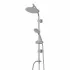 Colonna doccia con deviatore in acciaio cromato design tondo