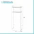 Scaffale sopra lavatrice bianco con 2 ripiani portaoggetti in kit montaggio