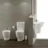 Wc filomuro monoblocco Rak One con scarico universale e copriwc