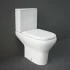 WC tradizionale monoblocco scarico a terra Rak Compact con sedile