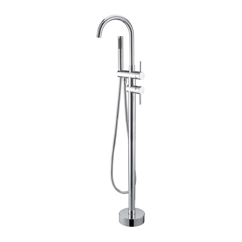 Rubinetto vasca a pavimento freestanding cromato 