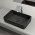 Piletta di scarico universale click clack con e senza troppopieno nero opaco