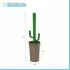 Scopino WC Cactus da appoggio tortora in plastica con setole nere