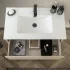 Mobile bagno sospeso 80 cm rovere alaska con cassetto e specchio Oasi