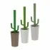 Scopino WC Cactus da appoggio tortora in plastica con setole nere