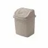 Pattumiera bagno in plastica tortora capienza 5,5 lt con coperchio basculante
