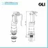 Batteria scarico wc Oli per cassetta alta sostituzione batteria Catis