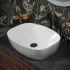 Lavabo da appoggio 60x38 cm in ceramica bianco lucido