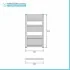 Termoarredo bagno scaldasalviette 55x80 cromo curvo interasse 50 cm