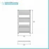 Termoarredo bagno scaldasalviette 50x80 cromo curvo interasse 45 cm