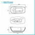 Vasca da bagno freestanding 180x87 per centro stanza modello Giada