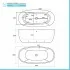 Vasca da bagno freestanding 170x80 per centro stanza modello Betta