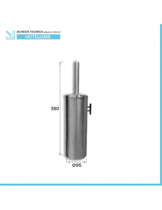 Ideal Standard IOM - Scopino WC a terra, acciaio inox A9108MY