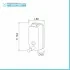 Dispenser sapone liquido a muro 500 ml in acciaio inox lucido