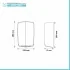 Asciugamani elettrico bianco con fotocellula risparmio energetico 1000 W