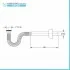 Sifone universale flessibile ed estensibile 1 1/4 bianco 