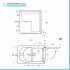 Vasca da bagno per disabili 101x72x100 porta con apertura a destra