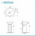 Lavabo freestanding bianco in ceramica Sensation senza foro