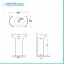 Lavabo freestanding bianco Des in ceramica