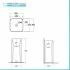 Lavabo freestanding squadrato Petit bianco in ceramica