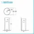 Lavabo freestanding da terra tondo Petit bianco in ceramica