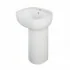 Lavabo freestanding Rak Illusion in ceramica bianca con foro