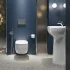 Lavabo freestanding Rak Illusion in ceramica bianca con foro