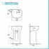 Lavabo freestanding Rak Illusion in ceramica bianca con foro