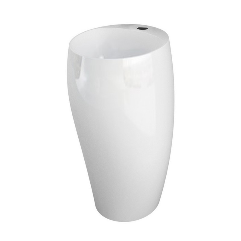 Lavabo da terra freestanding Cloud bianco alpino in ceramica 