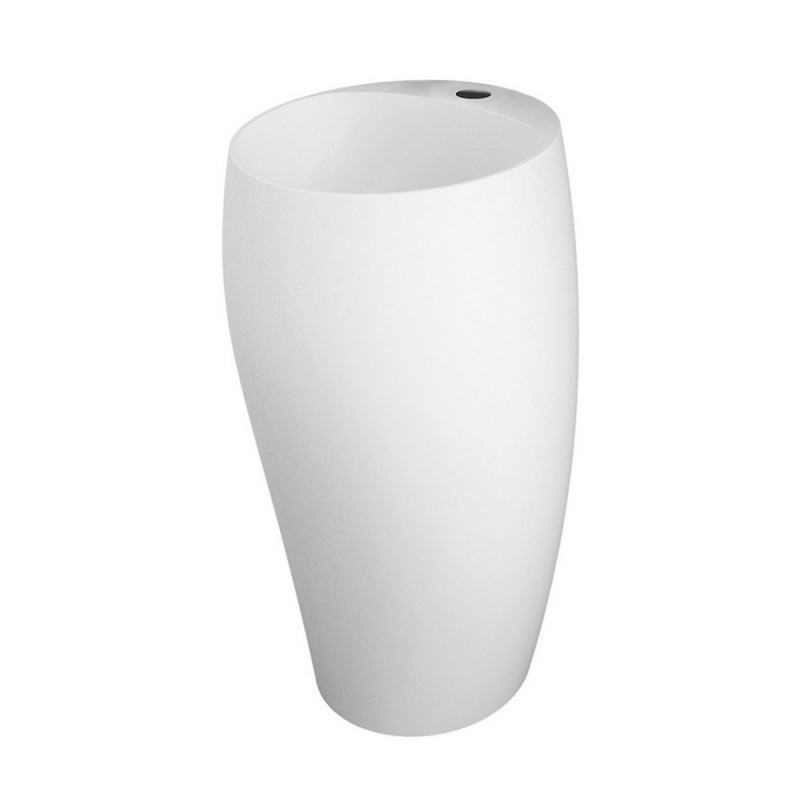 Lavabo da terra freestanding Cloud bianco opaco in ceramica