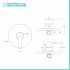 Set doccia incasso tondo Iole completo di soffione 20 cm cromato