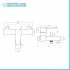 Set miscelatori lavabo bidet vasca nero opaco serie Lizzy