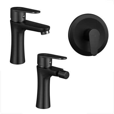 Set miscelatori lavabo alto e bidet per piletta click clack Jacuzzi -  Rubinetteria Linea Crux