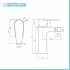 Set miscelatori lavabo e bidet nero opaco serie Lizzy in ottone