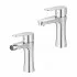 Set miscelatori lavabo e bidet cromati serie Lizzy in ottone