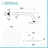 Set doccia completo nero opaco con soffione 20 cm e kit doccia incasso Paco