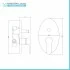 Set doccia completo tondo cromato Paco con soffione 20 cm e kit doccia incasso
