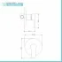 Set doccia incasso tondo Paco con soffione 20 cm cromato