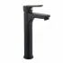 Coppia rubinetti bagno lavabo alto e bidet nero opaco serie Paco 