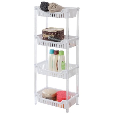 Carrello Cucina Bagno Carrellino Salvaspazio Scaffale a Torre Estraibile  per Cucina/ Bagno Sottile Organizer per Carrello con Ruote da 19 cm di  Larghezza, Espositore Nero Extra Alto per Spazi Ristrett : 