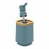 Set accessori dispenser e portaspazzolini d'appoggio in abs turchese cobalto Wave