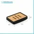 Accessori bagno in set da 3 pezzi in abs nero linea Wave