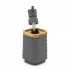 Set accessori bagno dispenser e portaspazzolini d'appoggio in abs grigio Wave