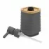 Set accessori bagno dispenser e portaspazzolini d'appoggio in abs grigio Wave