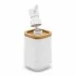 Set accessori bagno dispenser e portaspazzolini d'appoggio in abs bianco Wave