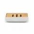 Accessori bagno in set da 3 pezzi in abs bianco linea Wave